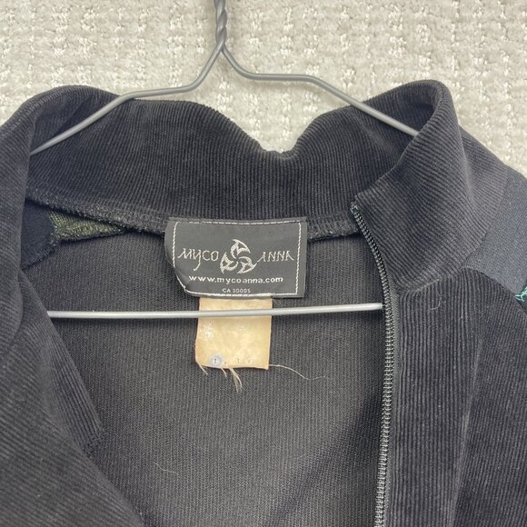 Y2K Myco Anna Jacket Women Size 1 Wool / Corduroy Patchwork Boho Artsy Hippie - Picture 6 of 15